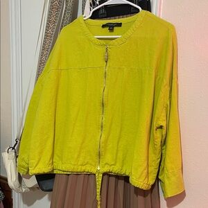 Eileen Fisher Vibrant Green Bomber Jacket